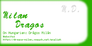 milan dragos business card