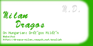 milan dragos business card